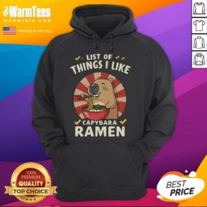 Alternative view of Cute List Of Things I Like Capybara Ramen T-Shirt