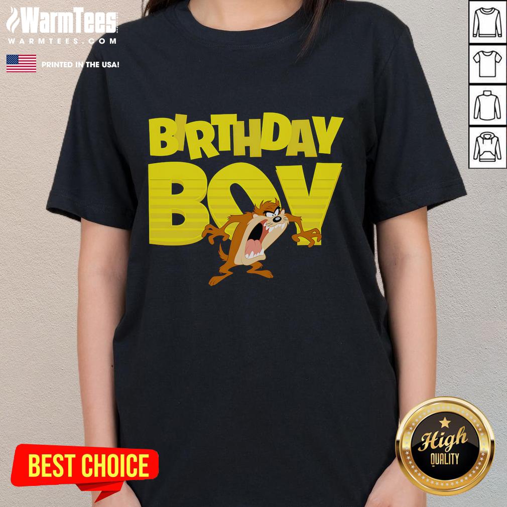 Cute Looney Tunes Birthday Boy Taz Cartoon T-Shirt - Image 3