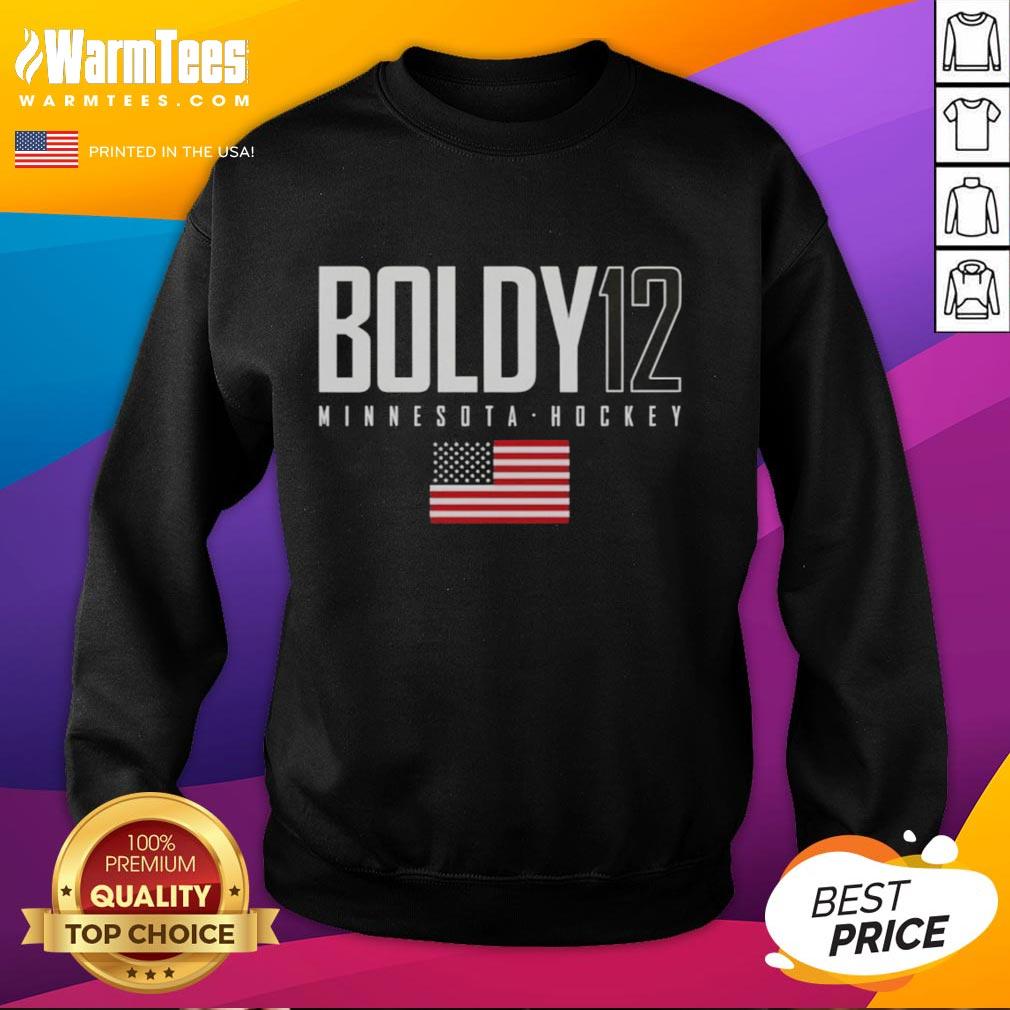 Cute Matt Boldy 12 Minnesota Wild USA Flag Elite T-Shirt - Image 5