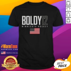Cute Matt Boldy 12 Minnesota Wild USA Flag Elite T-Shirt