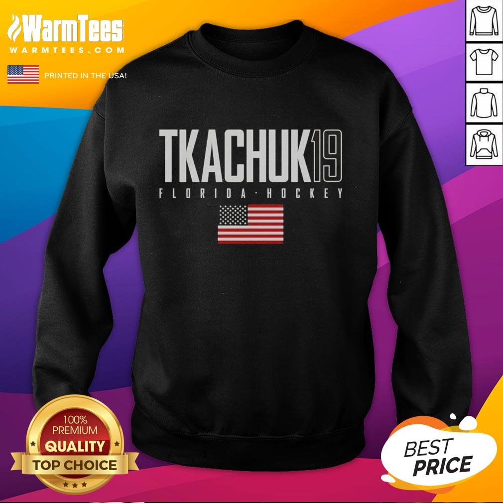Cute Matthew Tkachuk 19 Florida Panthers USA Flag Elite T-Shirt - Image 5
