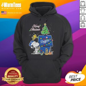 Alternative view of Cute Merry Christmas Peanuts And Friends X Los Angeles Dodgers T-Shirt