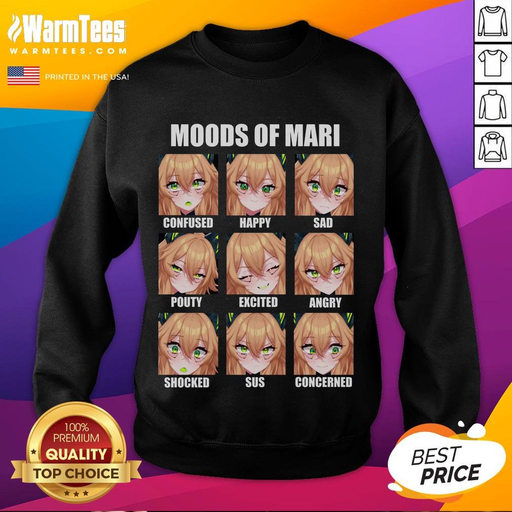 Cute Moods Of Mari Confused Happy Sad Pouty Excited Angry Shocked Sus Concerned Anime T-Shirt - Image 5
