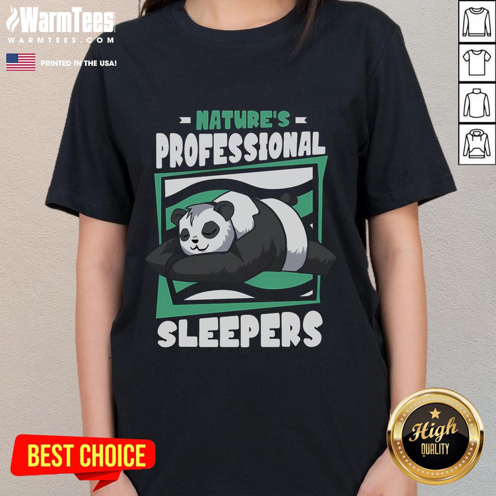 Cute Nature's Professional Sleepers Panda Bear T-Shirt - Image 3