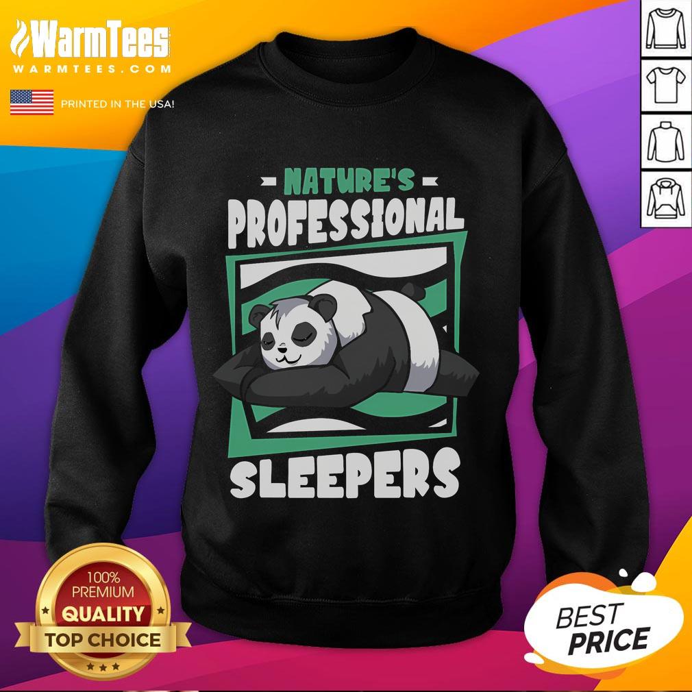 Cute Nature's Professional Sleepers Panda Bear T-Shirt - Image 5