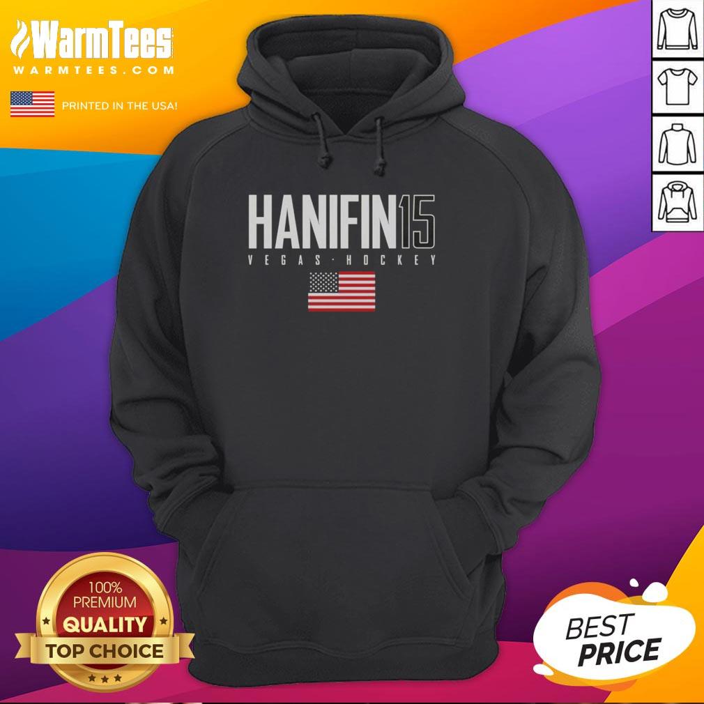 Cute Noah Hanifin 15 Vegas Golden Knights USA Flag Elite T-Shirt - Image 2