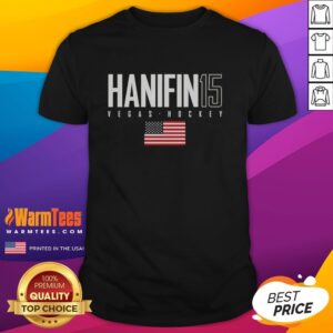 Cute Noah Hanifin 15 Vegas Golden Knights USA Flag Elite T-Shirt