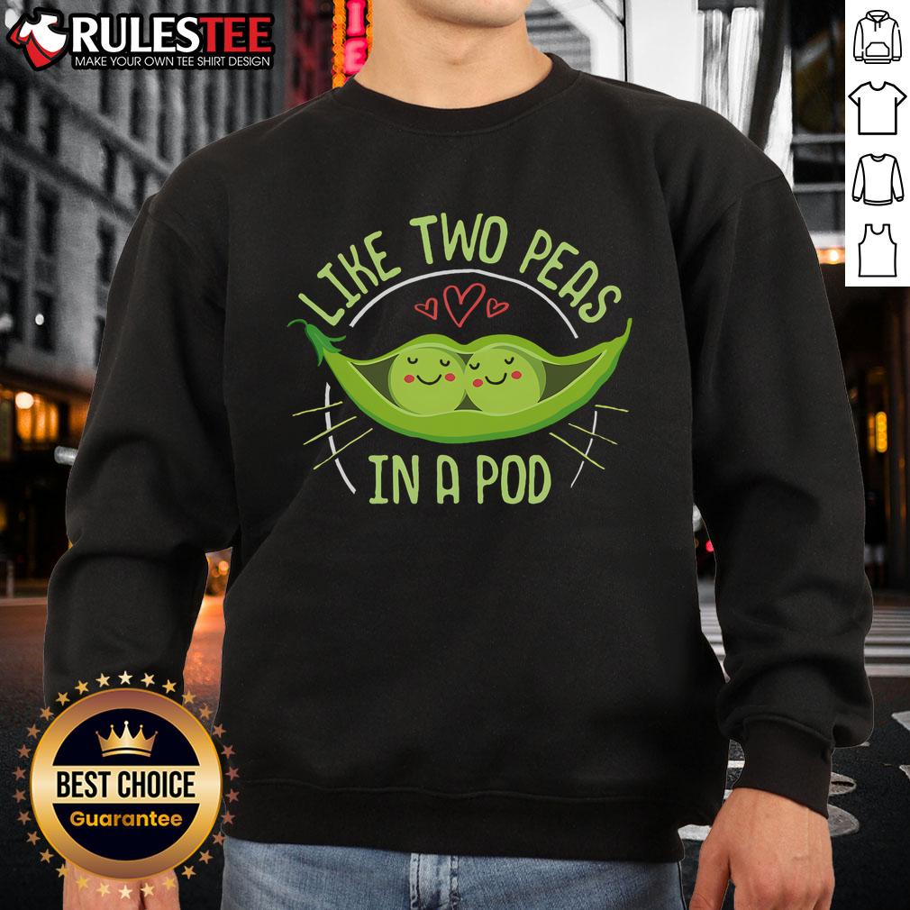 Cute Pea Pod Like Two Peas In A Pod Idiom T-Shirt - Image 5