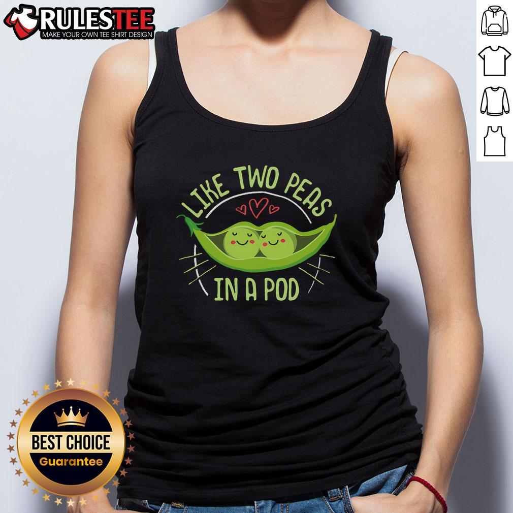 Cute Pea Pod Like Two Peas In A Pod Idiom T-Shirt - Image 4