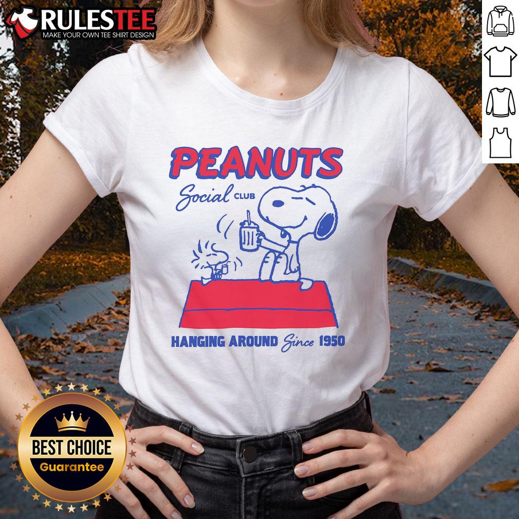 Cute Peanuts Social Club Hanging Around Since 1950 T-Shirt - Image 3