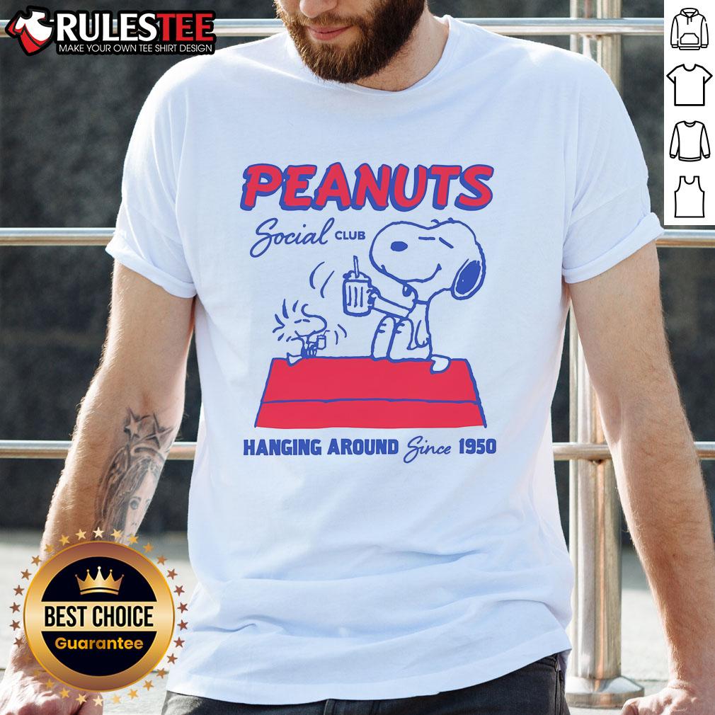 Cute Peanuts Social Club Hanging Around Since 1950 T-Shirt