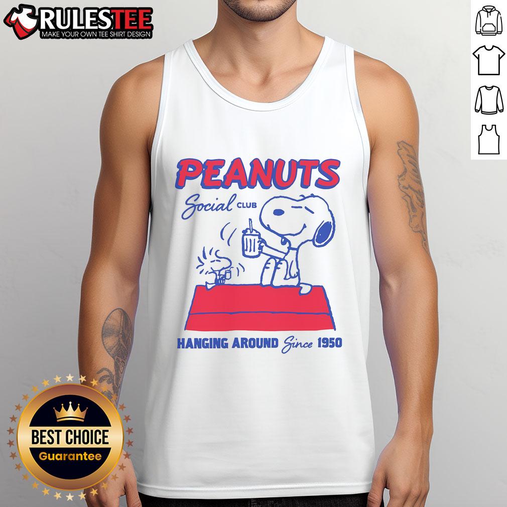 Cute Peanuts Social Club Hanging Around Since 1950 T-Shirt - Image 4