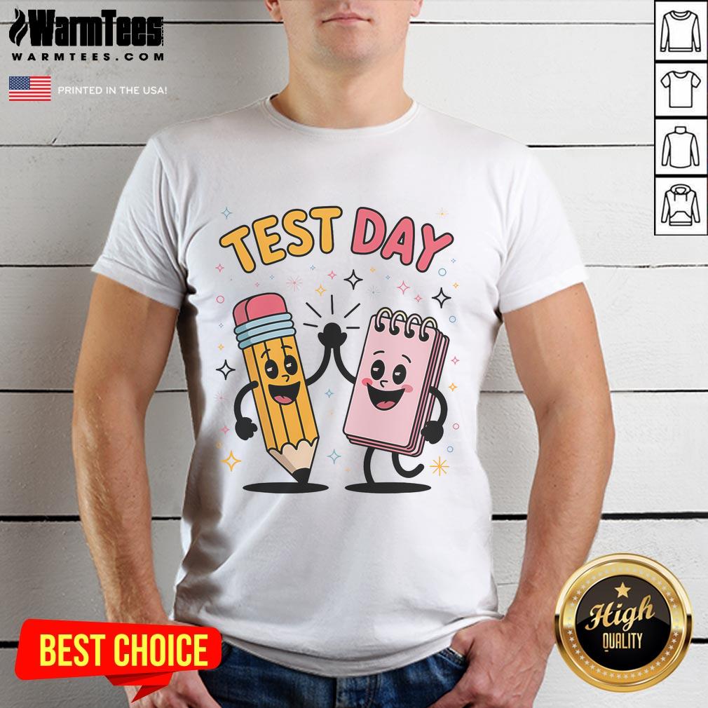 Cute Pencil And Notebook High Five Star T-Shirt