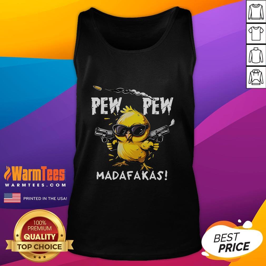 Cute Pew Pew Madafakas Chicken T-Shirt - Image 4