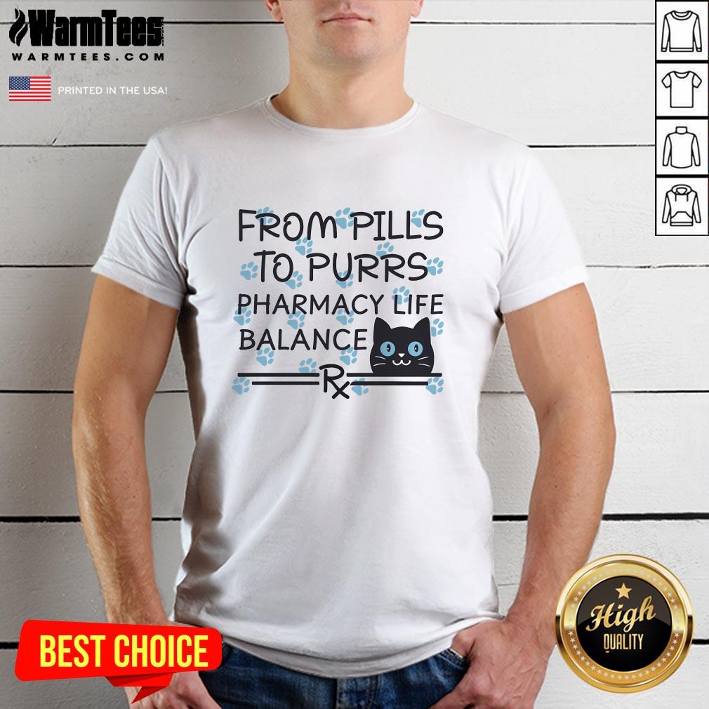 Cute Pharmacy Cat From Pills To Purrs T-Shirt