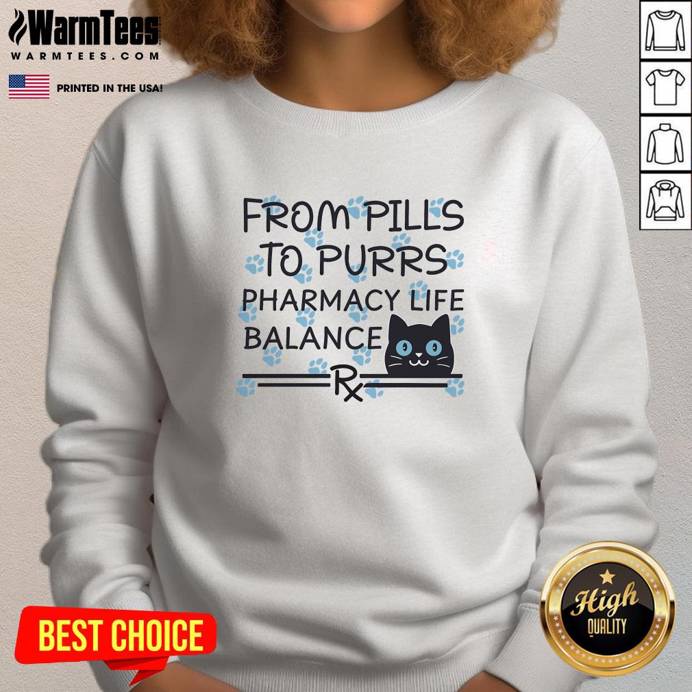 Cute Pharmacy Cat From Pills To Purrs T-Shirt - Image 4