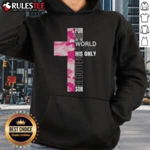 Alternative view of Cute Pink Camo Christian Cross Verse T-Shirt
