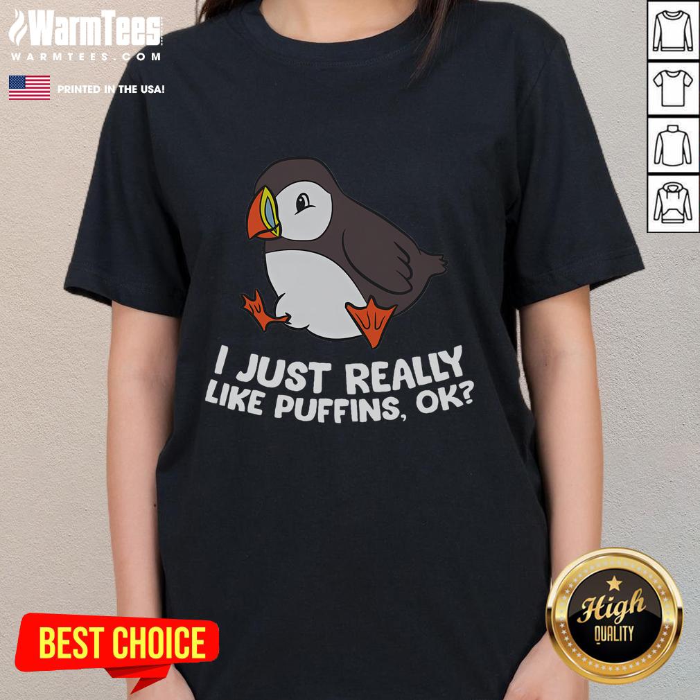 Cute Puffin Lover I Just Really Like Puffins T-Shirt - Image 3