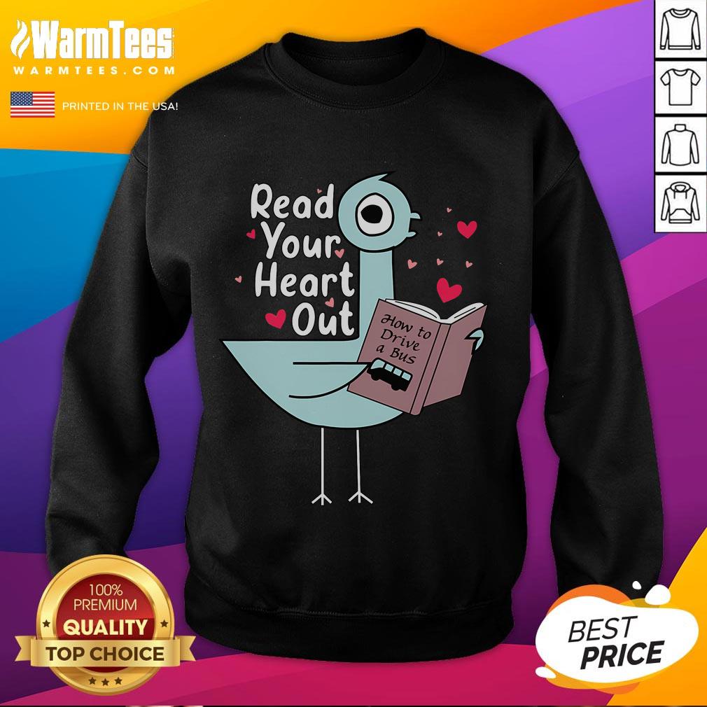 Cute Read Your Heart Out Pigeon Book Lover T-Shirt - Image 5