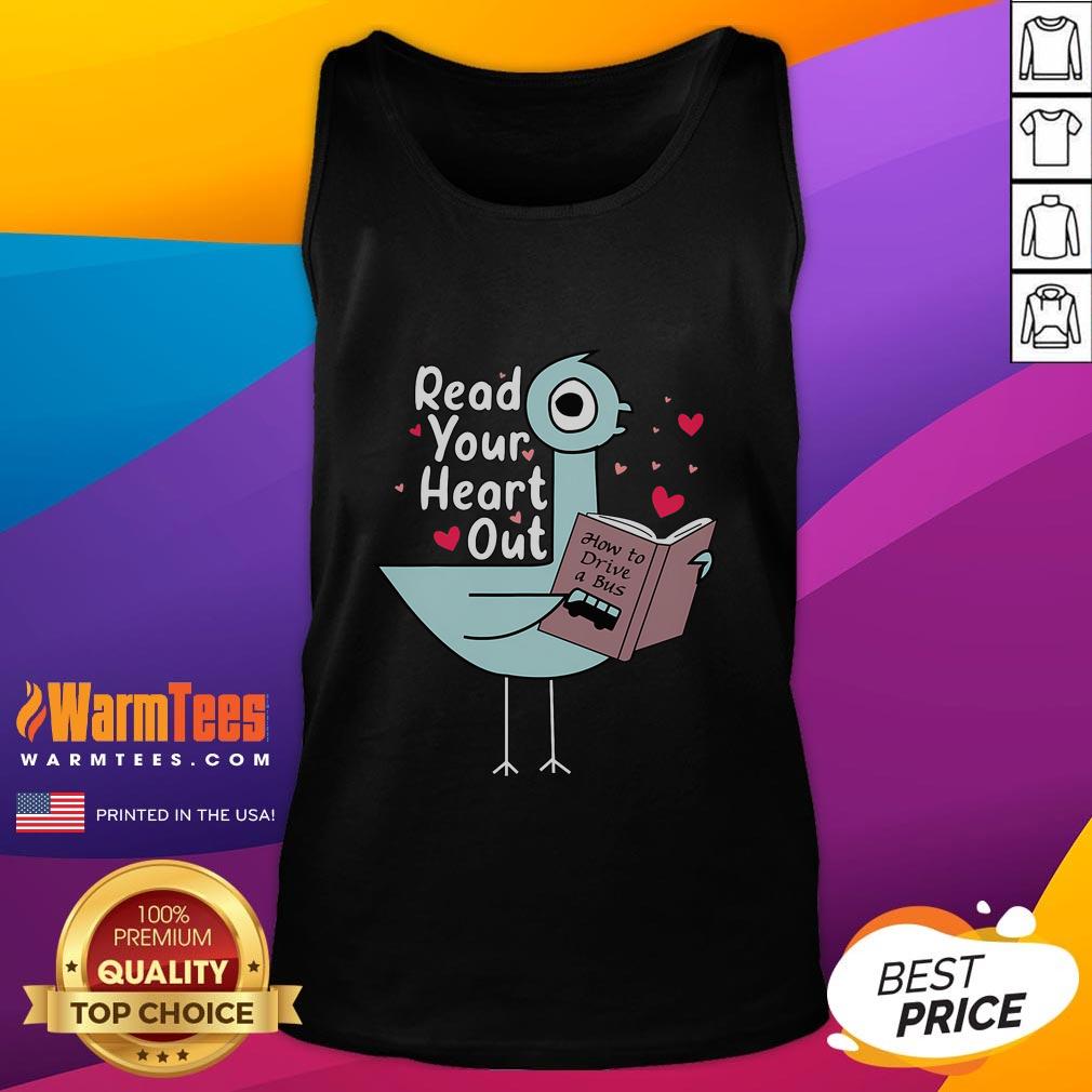 Cute Read Your Heart Out Pigeon Book Lover T-Shirt - Image 4