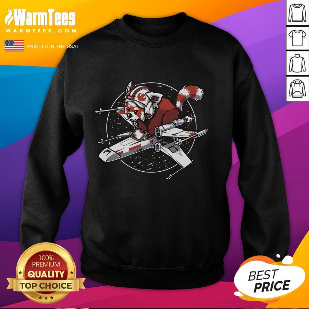 Cute Red Panda Star Wars Standing By T-Shirt - Image 5