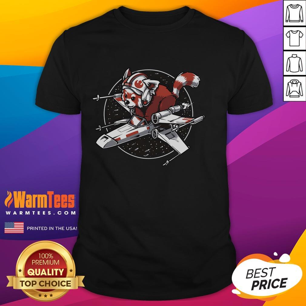 Cute Red Panda Star Wars Standing By T-Shirt