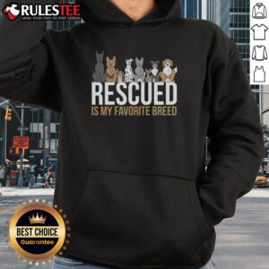 Alternative view of Cute Rescued Is My Favorite Breed Dog Animal T-Shirt