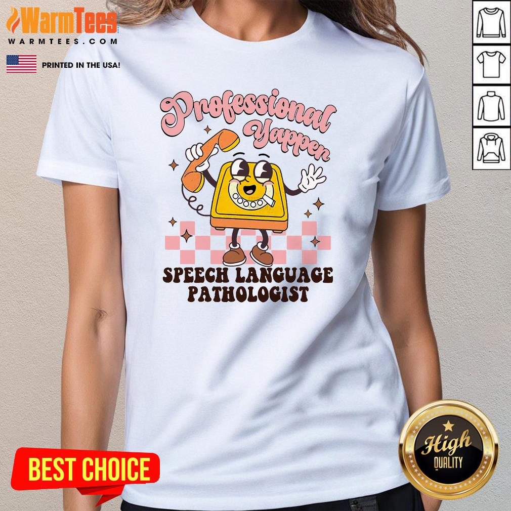 Cute Retro Professional Yapper Speech Language Pathologist Slp T-Shirt - Image 2