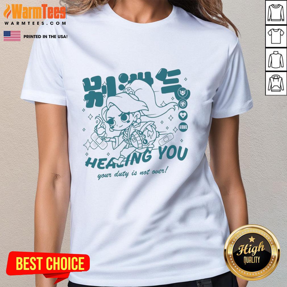 Cute Riot Games Merch Sage Chibi Valorant Heeling You Your Duty Is Not Over T-Shirt - Image 3