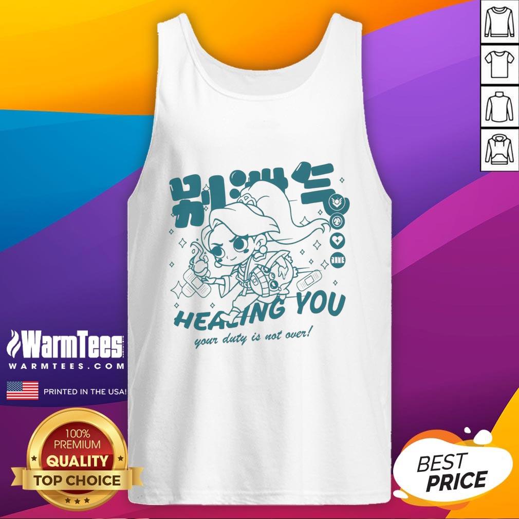 Cute Riot Games Merch Sage Chibi Valorant Heeling You Your Duty Is Not Over T-Shirt - Image 4