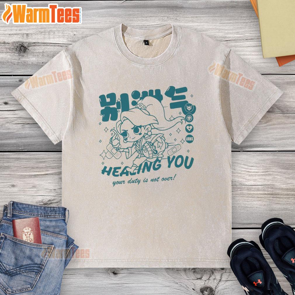 Cute Riot Games Merch Sage Chibi Valorant Heeling You Your Duty Is Not Over T-Shirt - Image 6