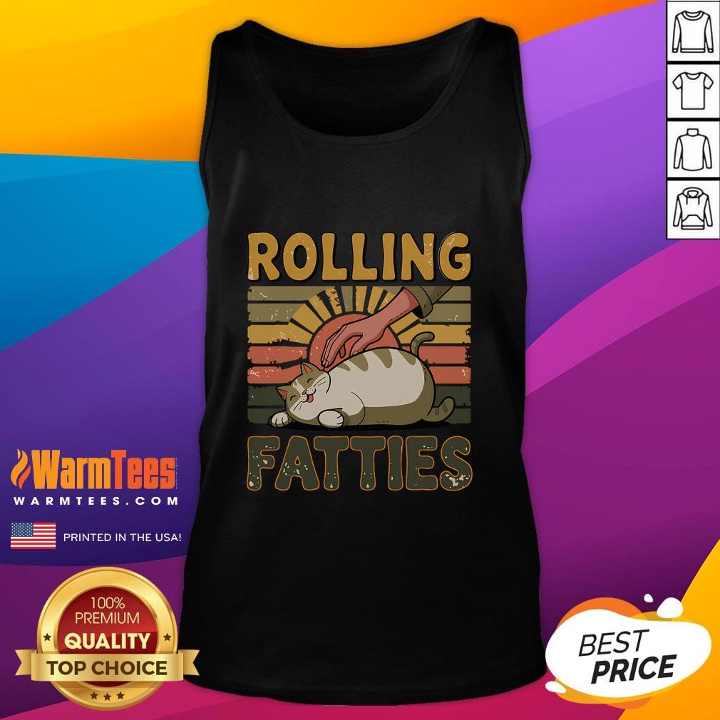 Cute Rolling Fatties Cat Kitten Lover Funny Cat Fat Owner T-Shirt - Image 4