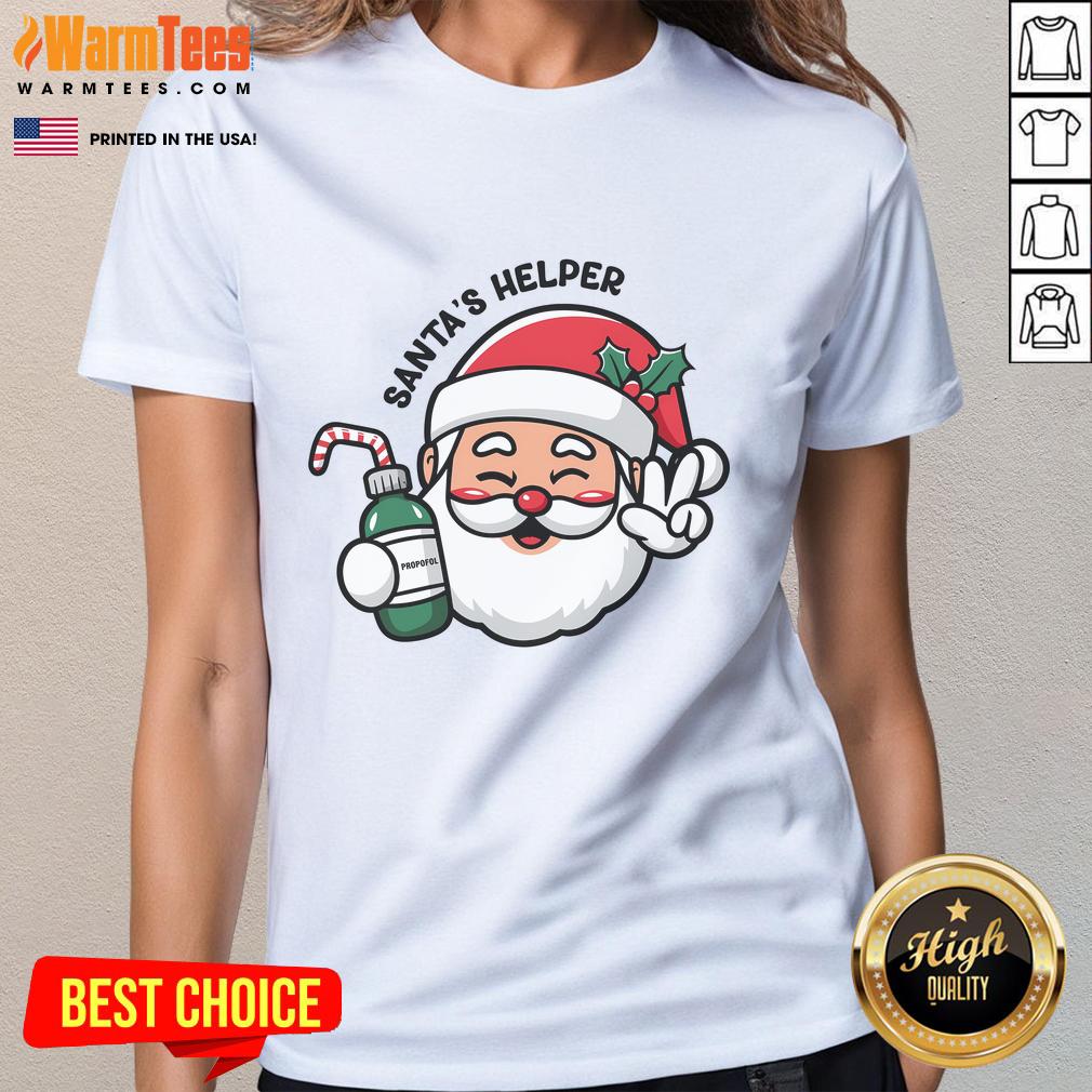 Cute Santa's Helper Christmas Holiday Xmas T-Shirt - Image 3