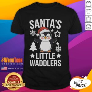Cute Santa's Little Waddlers Penguin Christmas T-Shirt
