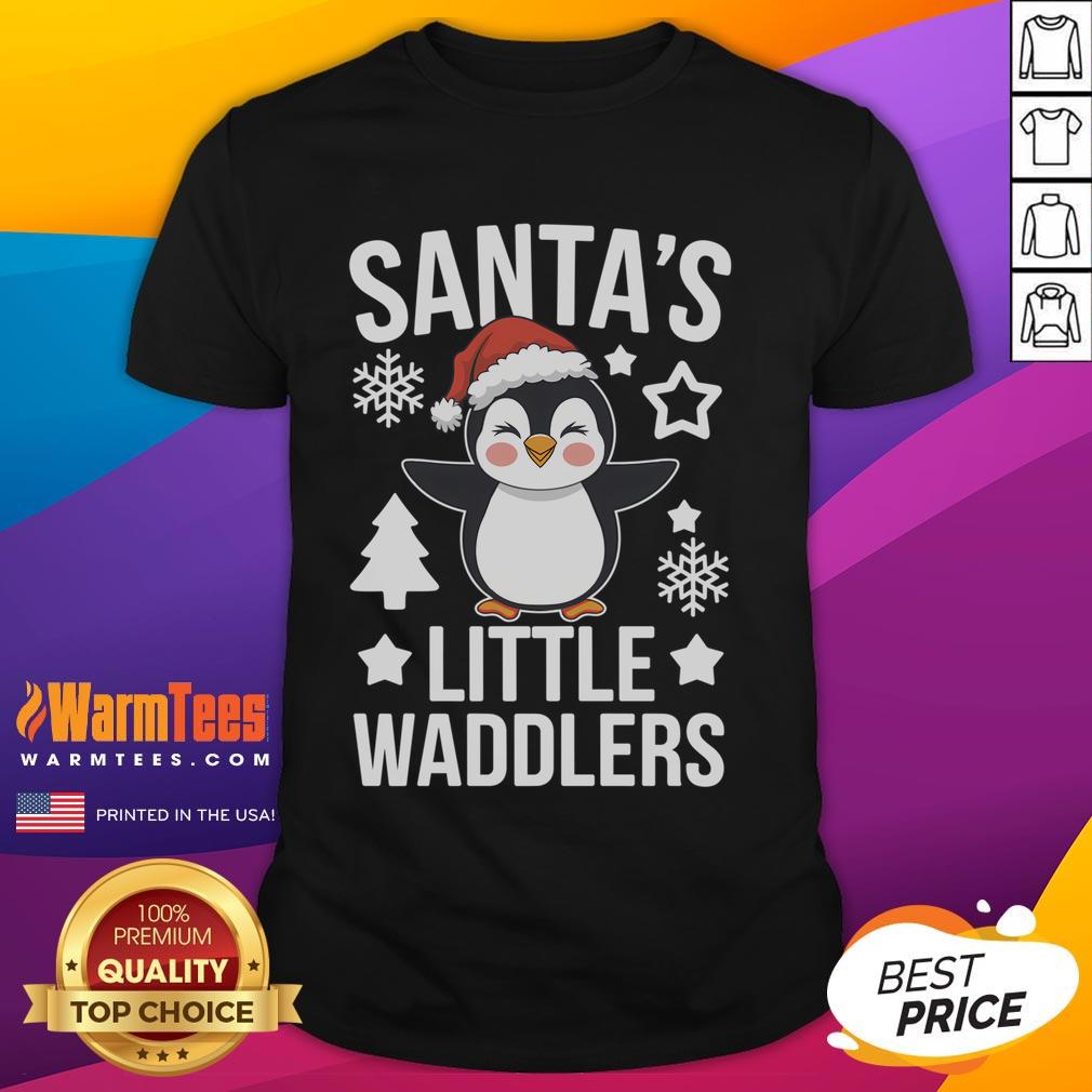 Cute Santa's Little Waddlers Penguin Christmas T-Shirt