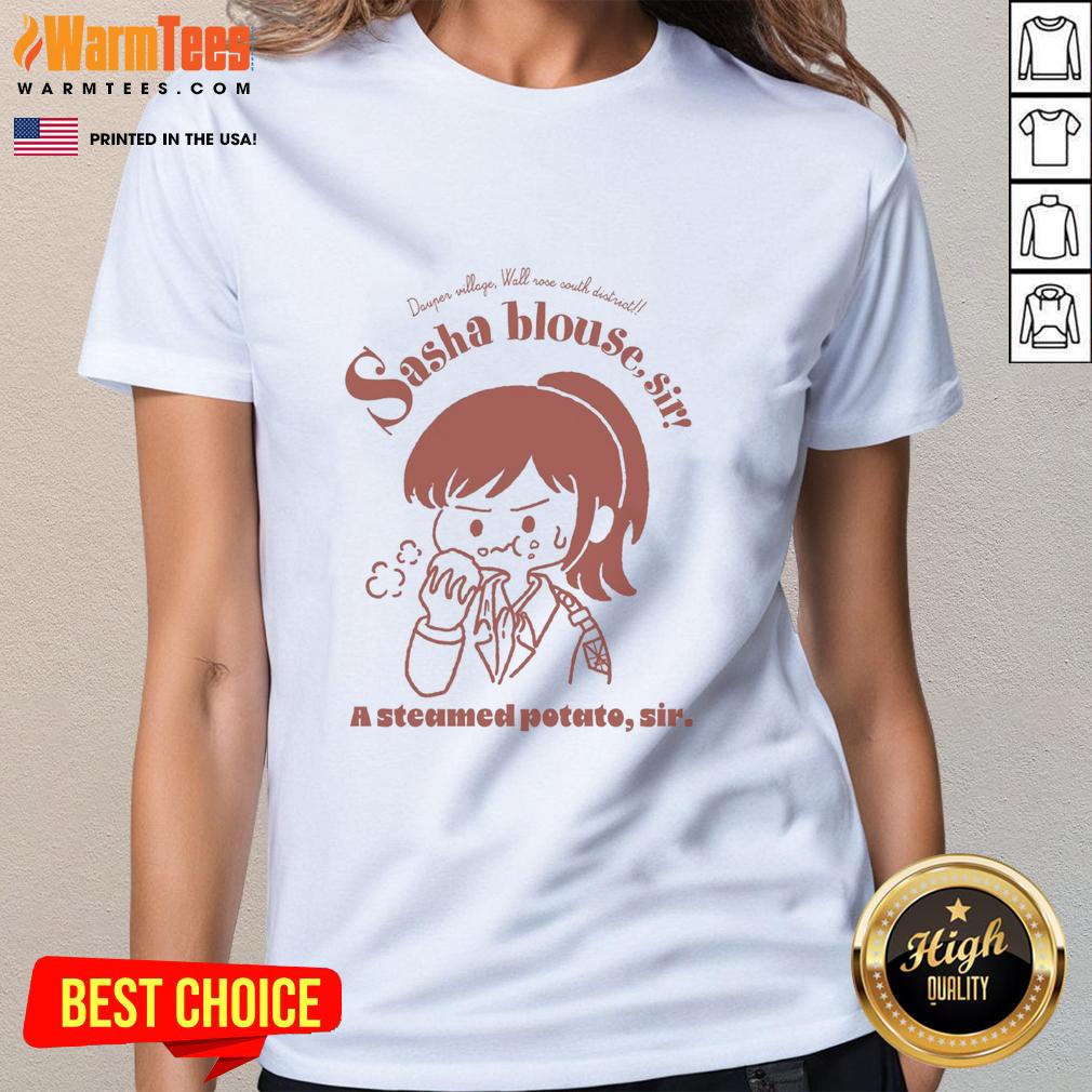 Cute Sasha Blouse Sir A Steamed Potato Sir Attack On Titan T-Shirt - Image 3