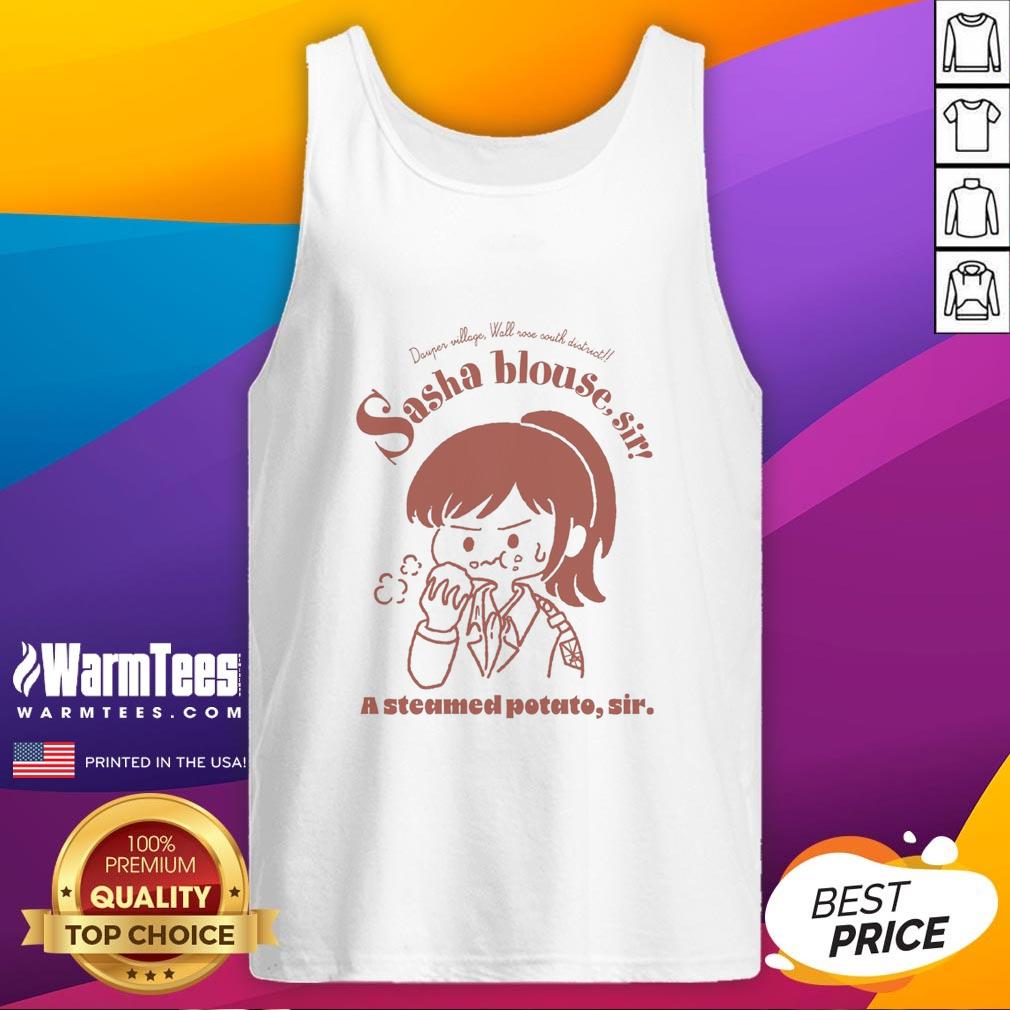 Cute Sasha Blouse Sir A Steamed Potato Sir Attack On Titan T-Shirt - Image 4