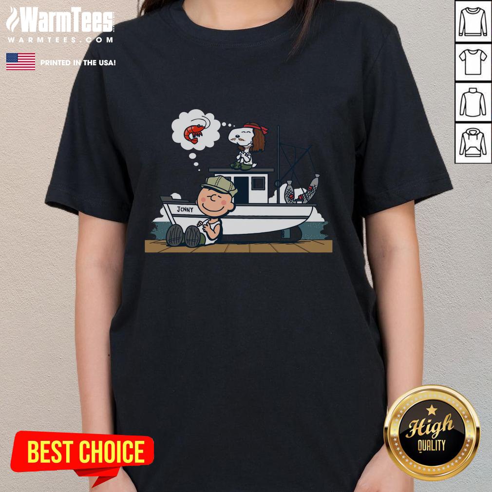 Cute Shrimp Nuts Peanuts Snoopy T-Shirt - Image 3