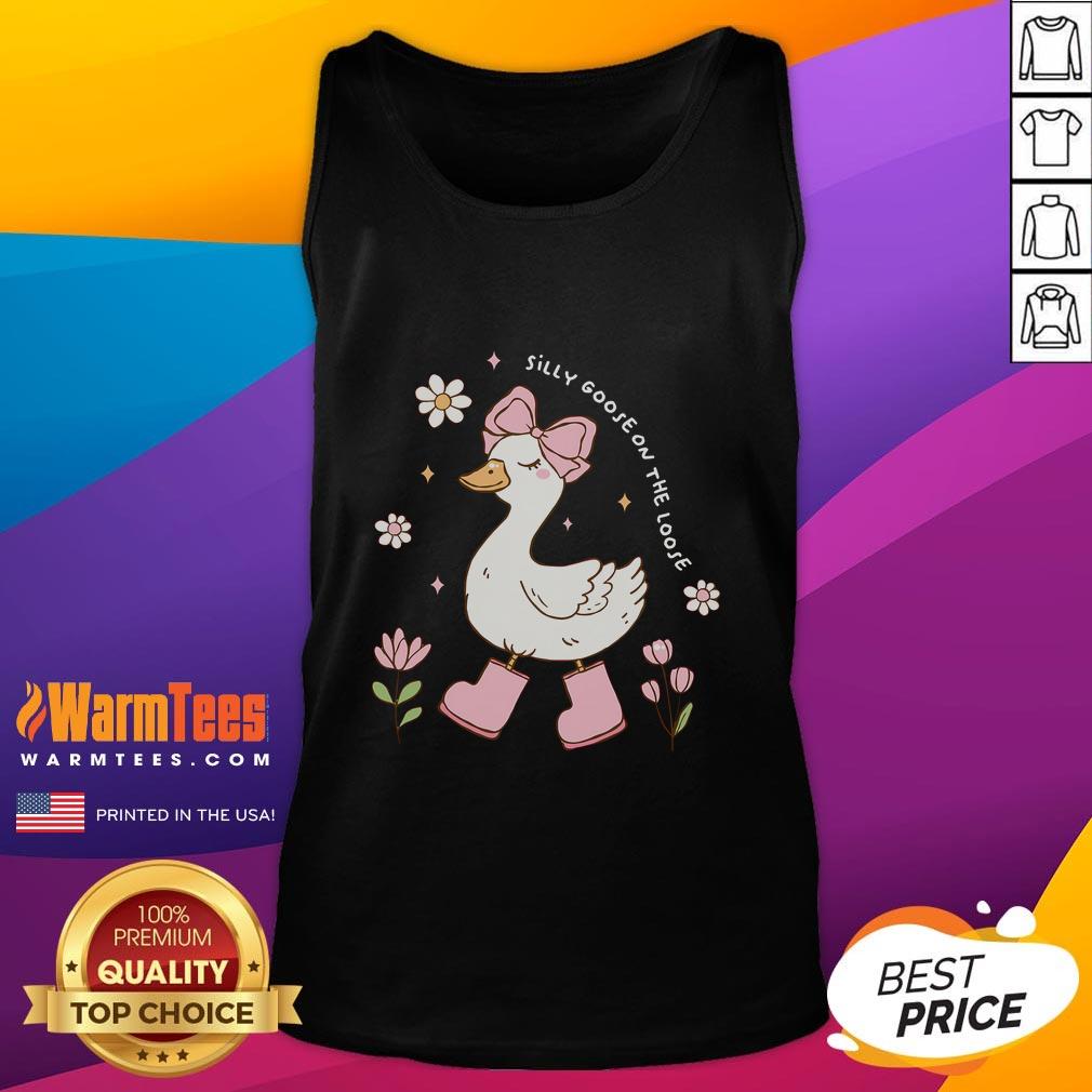 Cute Silly Goose On The Loose Goose Coquette Bow T-Shirt - Image 4