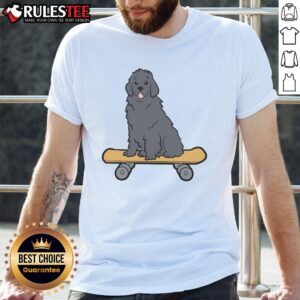 Cute Skateboarding Newfoundland Skater Newfoundland Dog T-Shirt