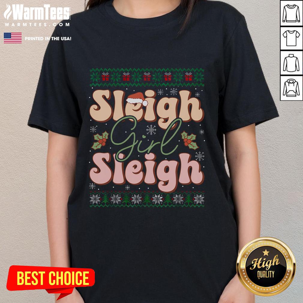 Cute Sleigh Girl Sleigh Christmas T-Shirt - Image 3
