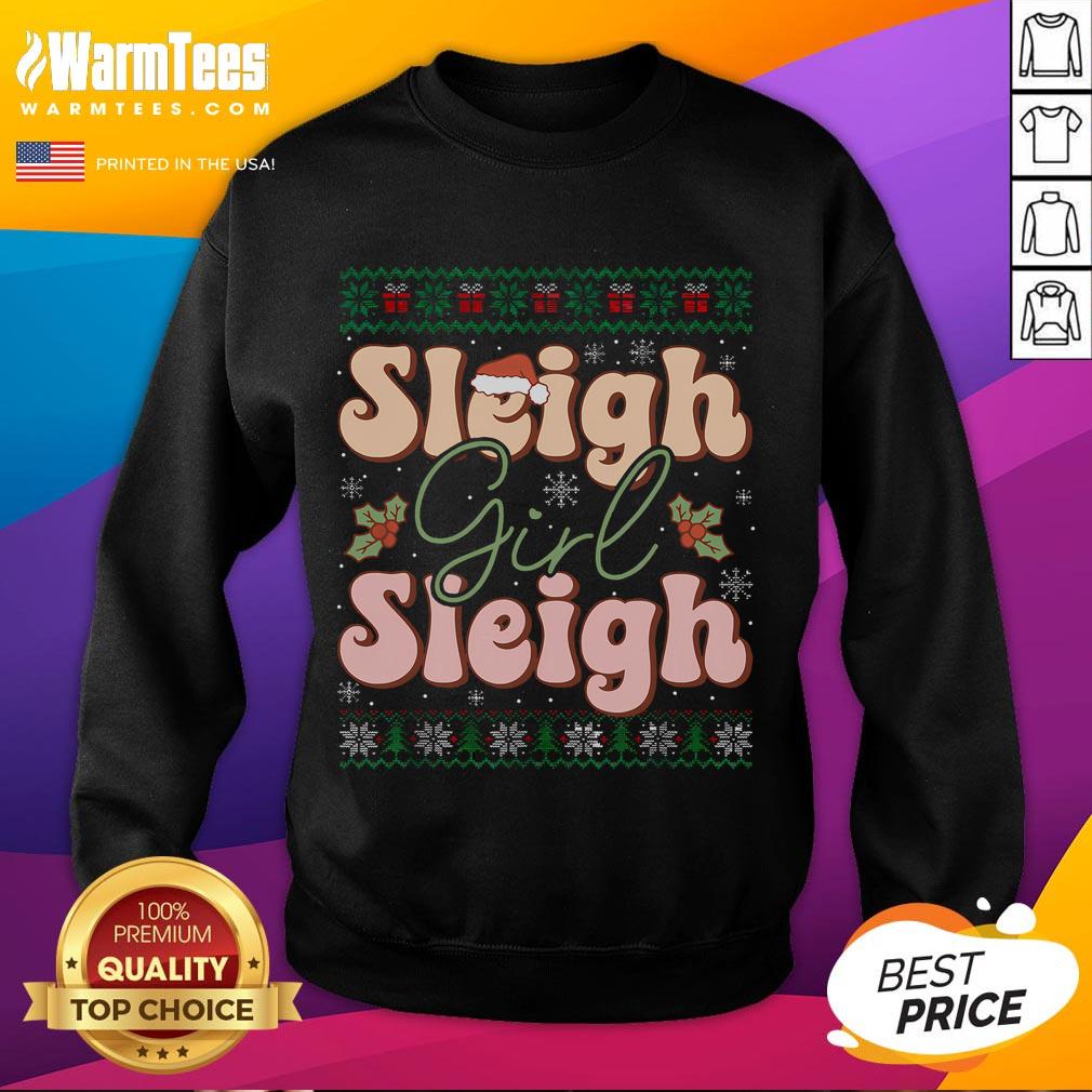 Cute Sleigh Girl Sleigh Christmas T-Shirt - Image 5