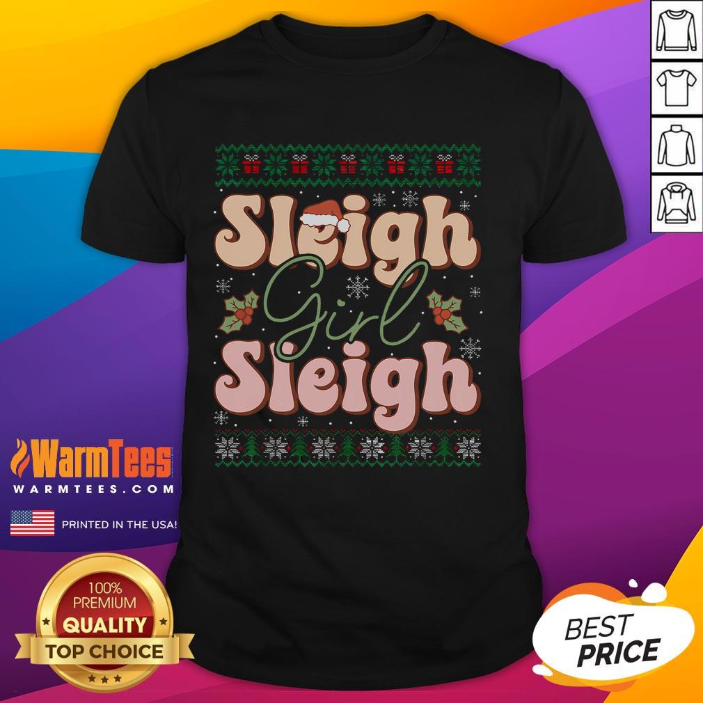 Cute Sleigh Girl Sleigh Christmas T-Shirt
