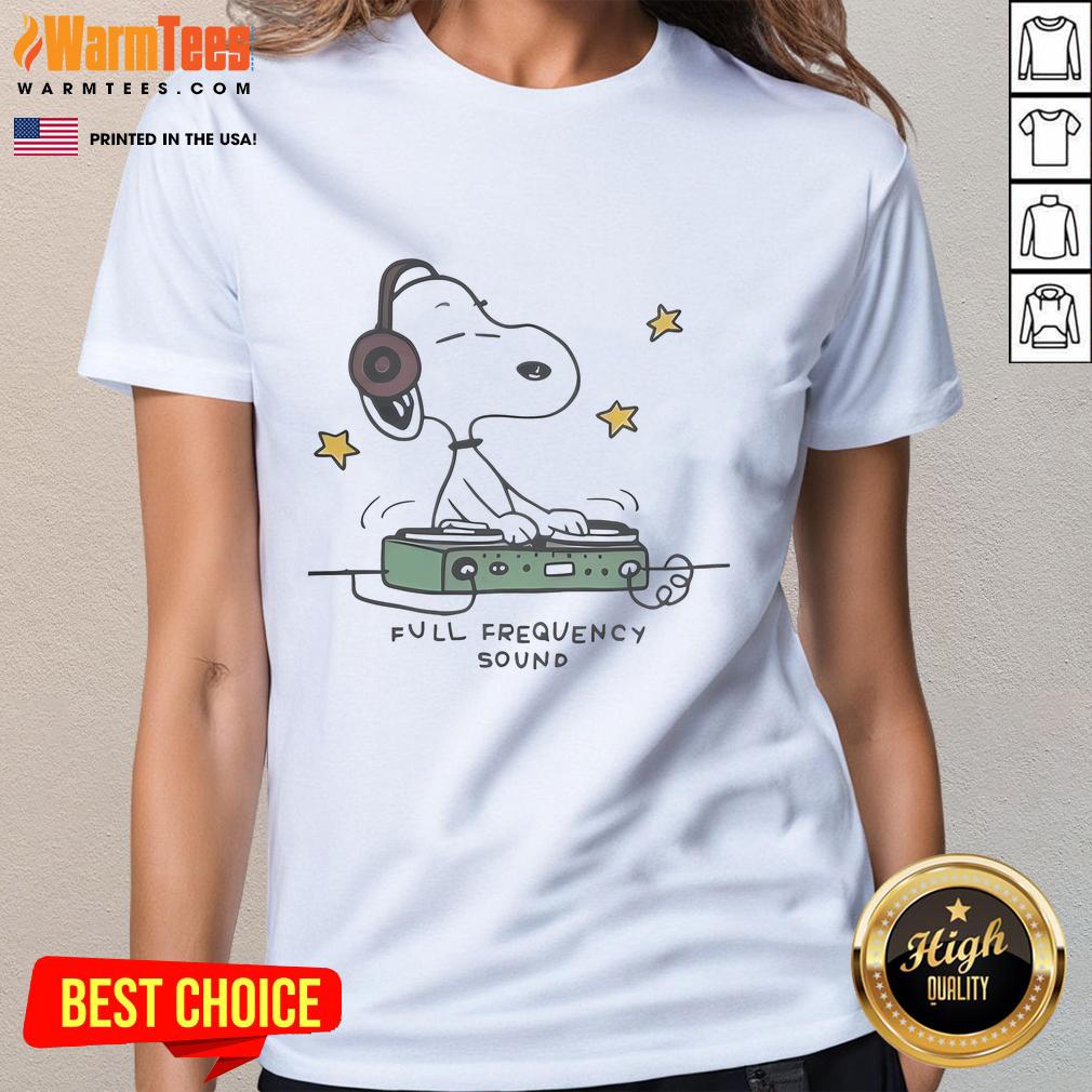 Cute Snoopy DJ Full Frequency Sound T-Shirt - Image 3