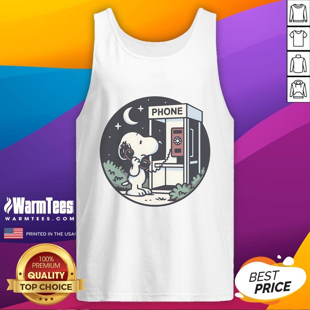 Cute Snoopy Doggy Phone Home T-Shirt - Image 4