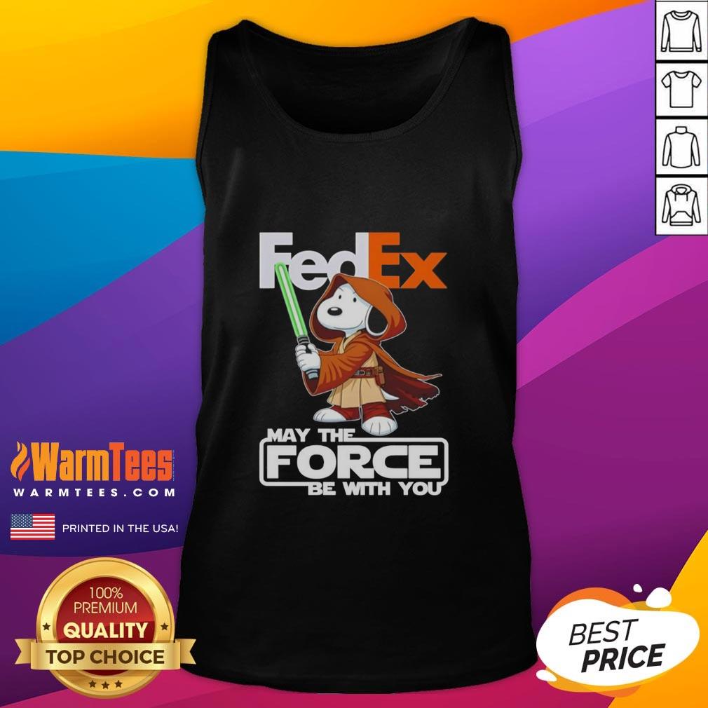 Cute Snoopy Fedex And Shop May The Force Be With You T-Shirt - Image 4