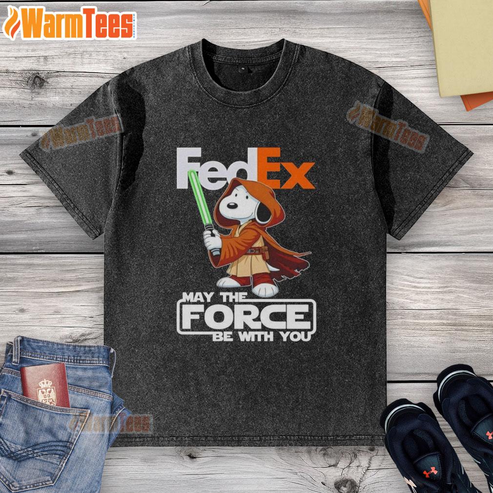 Cute Snoopy Fedex And Shop May The Force Be With You T-Shirt - Image 6