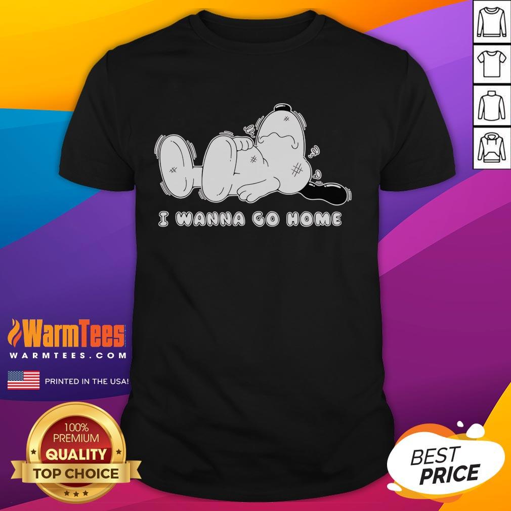 Cute Snoopy I Wanna Go Home T-Shirt