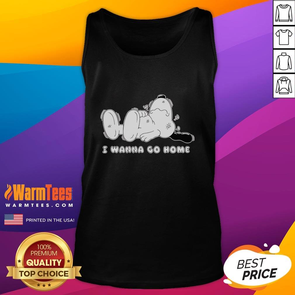 Cute Snoopy I Wanna Go Home T-Shirt - Image 4