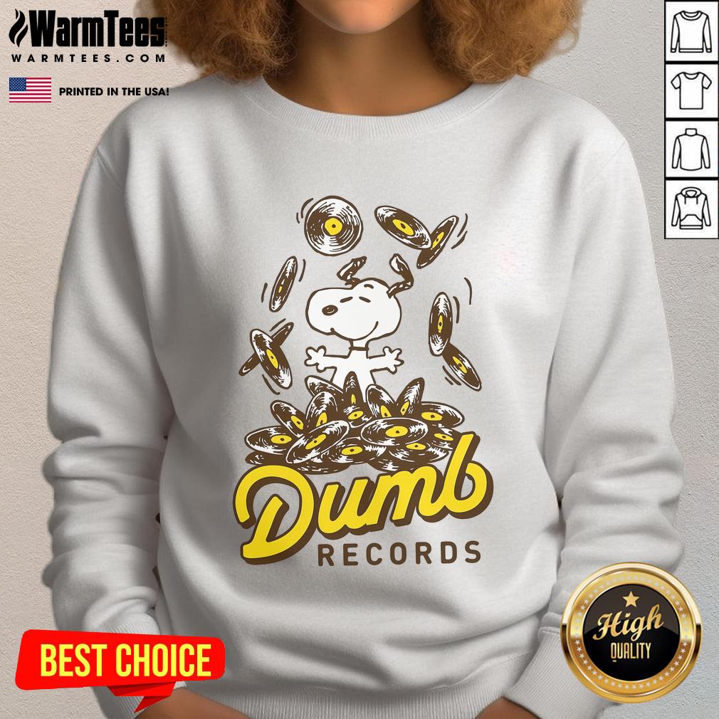 Cute Snoopy Peanuts Dumb Records T-Shirt - Image 5